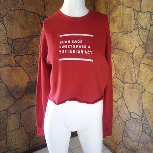Bella Canvas Red Sweatshirt with Bold Text